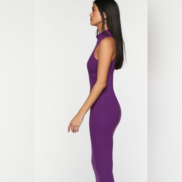 Forever 21+ Plum Sleeveless Stretch Above Knee Dress Size 1X NWT - Picture 4 of 8